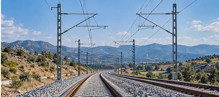 Elektrikli demiryolu hattı ve katener sistemleri